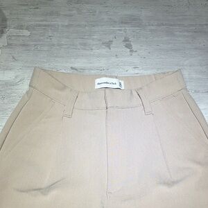 Abercrombie & Fitch Women’s Beige Sloane Tailored Wide Leg Pant